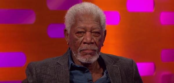 Morgan Freeman has never been spotted without his gold hoop earrings. Credit: BBC/The Graham Norton Show